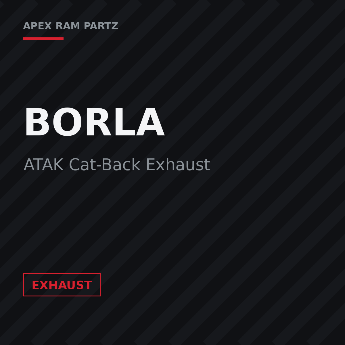 Borla ATAK Cat-Back Exhaust