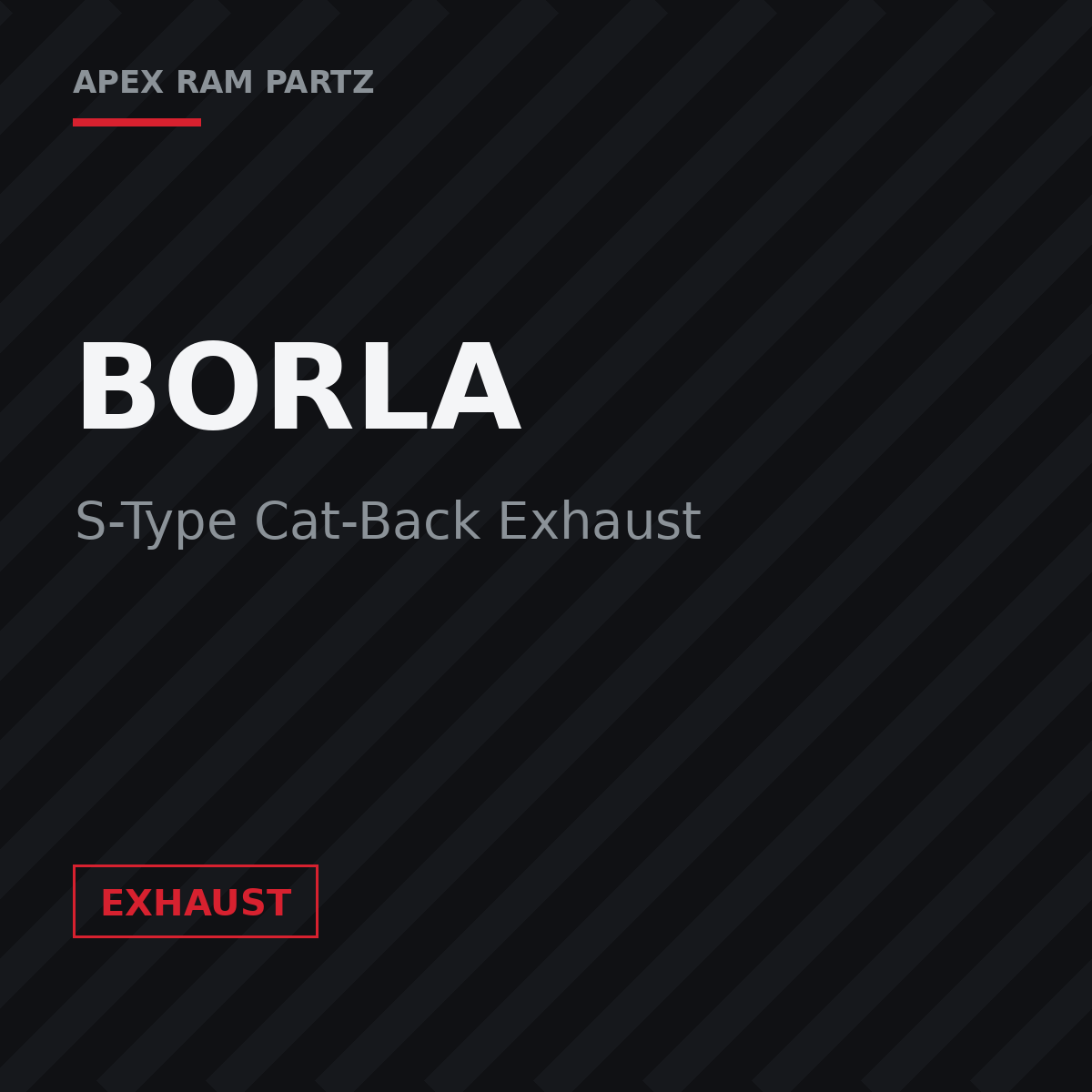 Borla S-Type Cat-Back Exhaust