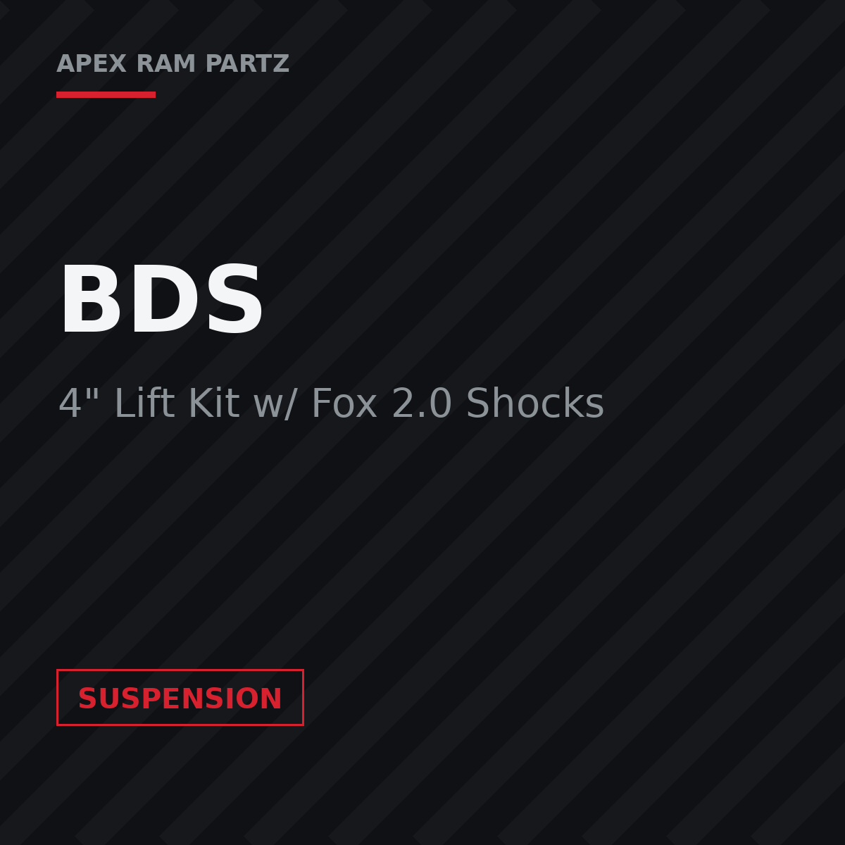 BDS 4 inch Lift Kit with Fox Shocks