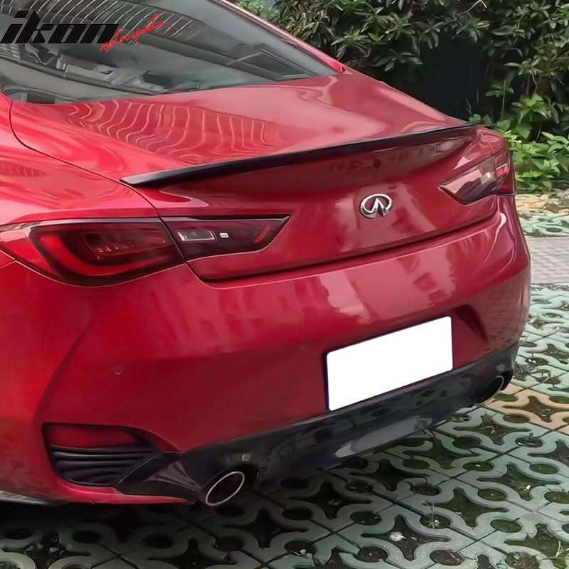 2017-2022 Infiniti Q60 X Style High Kick Rear Trunk Spoiler Wing ABS