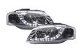 Audi A3 (8P / 8PA) Chrome LED Headlights with Daytime Running Lights (2003 - 2007)