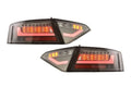 Audi A5 (B8 - 8T) Coupe Black Clear LED Bar Taillights (2007-2011)- For Halogen Models