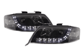 Audi A6 (C5 4B) Black LED Headlights with Daytime Running Lights (1997-2001)