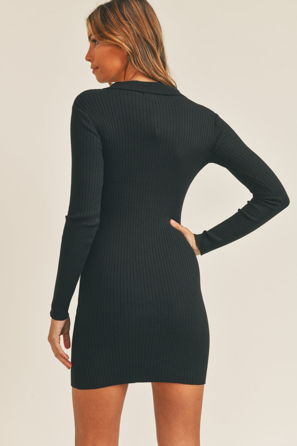 Button Up Ribbed Mini Shirt Dress – Ribbed Dress, Button-Up Shirt Dress, Mini Shirt Dress, Casual Shirt Dress, Versatile Shirt Dress