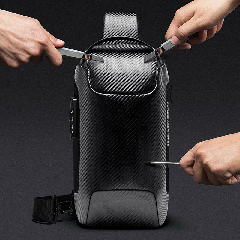 Bange Men's New Chest Bag Messenger Waterproof Shoulder Bag USB Business Trend Shoulder Bag Chest Bag