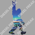 Beach Sunset Cutout Sasquatch Decal