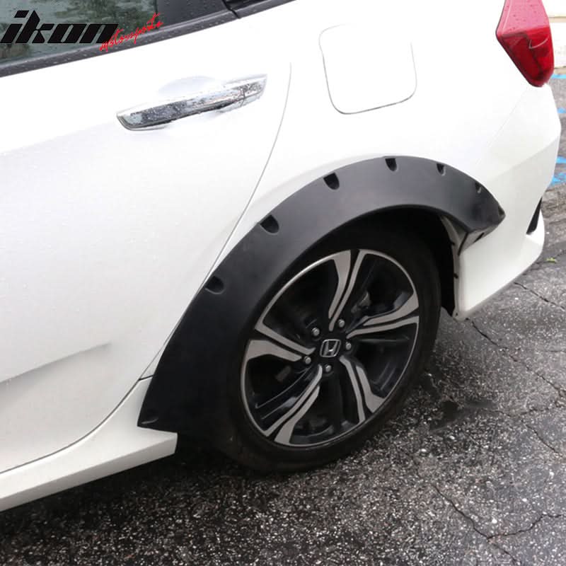 2016-2021 Honda Civic RB Unpainted Rear Wide Body Fender Flares 2PC PU