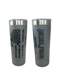 Black Out Flag Skully 22oz Tumbler