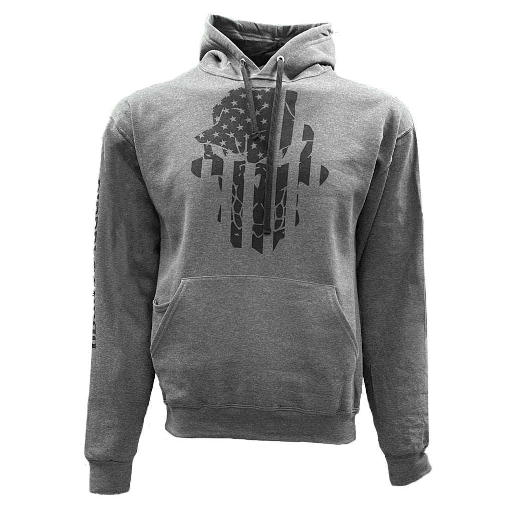 Charcoal Grey Patriot Flag Hoodie