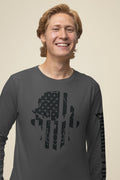Black Out Flag Skully Long Sleeve