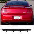 2006-2010 Dodge Charger 4 Fin Unpainted Black Rear Bumper Diffuser PU