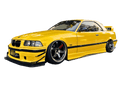 BMW E36 M3 Series 3 Black Side Skirt Extensions (1992 - 1999)