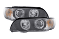 BMW E53 X5 Black OE+ Angel Eye Headlights - (2000-2003)