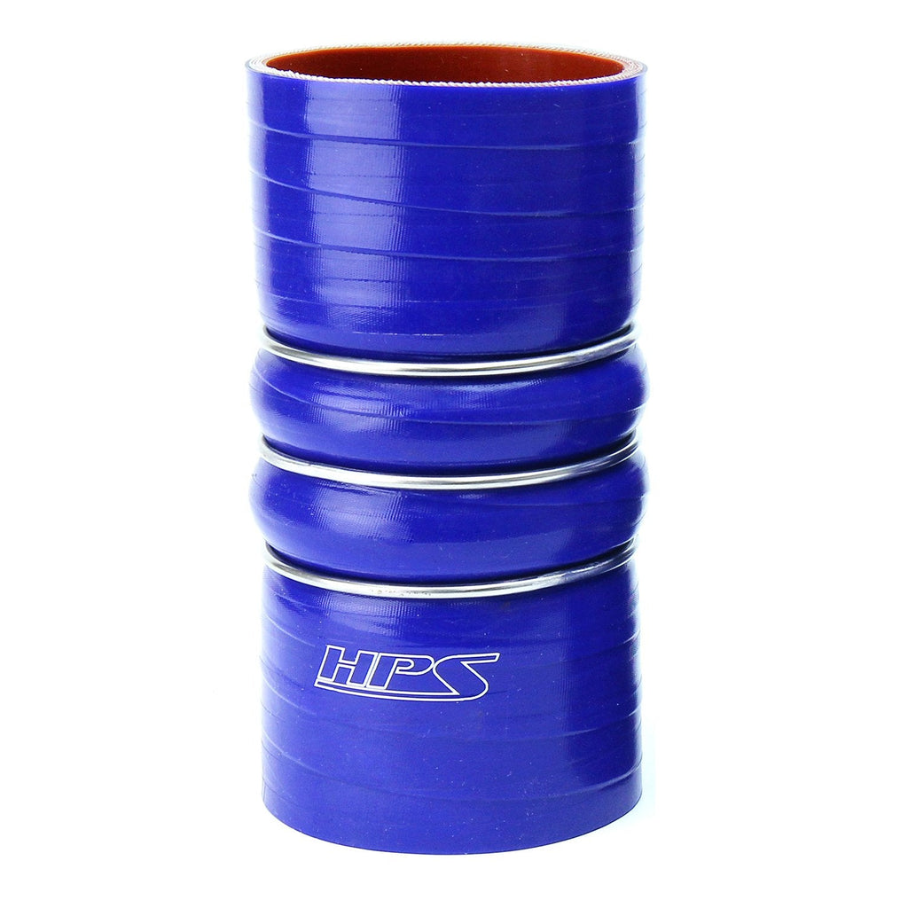HPS Performance Products HPS 3-1/2" ID, 6" Length, Silicone Charge Air Cooler CAC Hose Double Hump Coupler Bellow Cold Side, High Temp 4-ply Reinforced, 89mm ID