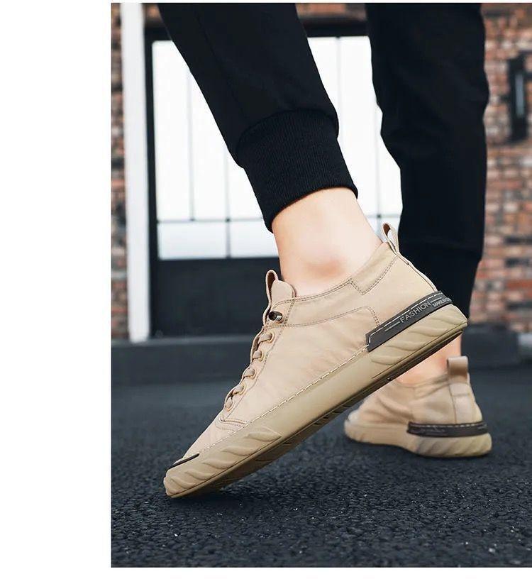 Canvas Men's Comfortable All-match Sneakers Breathable Cloth Casual Sports Flats Men Lightweight Outdoor Walking Sneakers Modern Design