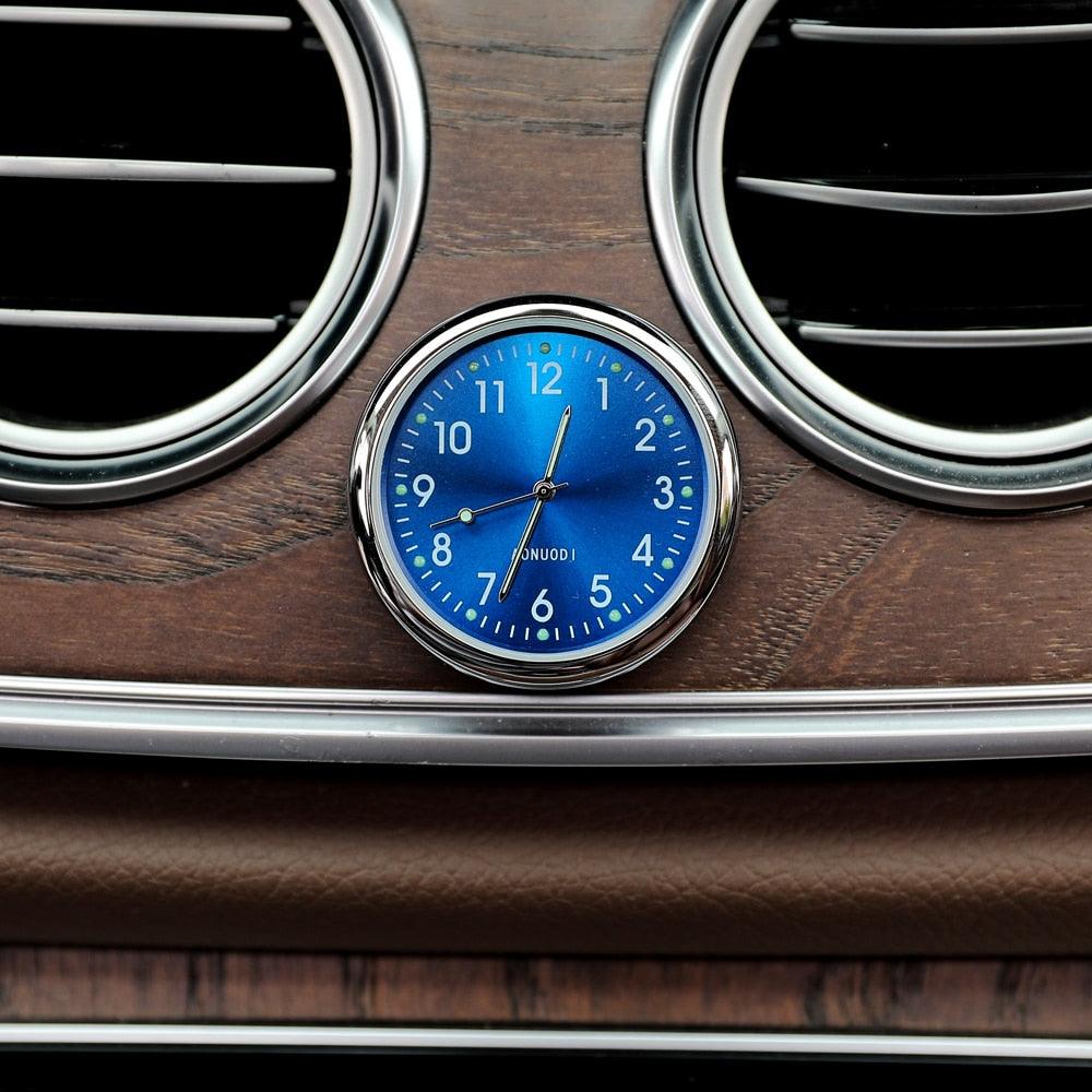 Car Clock Watch Indoor Automobiles Stick-In  Luminous Quartz Analog Watch Universal Pocket Mini Stick-On Clock for Car Boat Bike Home Watch Decoration Accessories