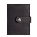 Coin Purse Metal Card Case Leather Card Sleeve ID Sleeve Leather Credit Card Holder