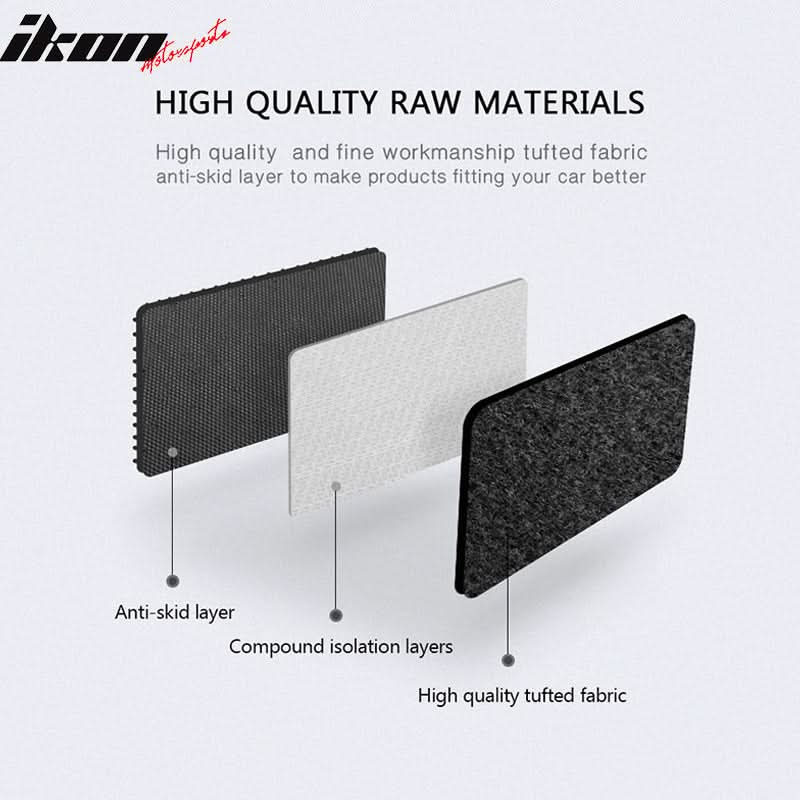 Car Floor Mat for 2016-2024 Chevy Camaro Black Carpet 2PC Nylon