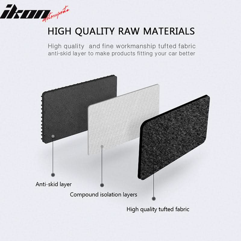 Car Floor Mat for 2008-2009 Pontiac G8 Black Front Rear  Nylon 4PC
