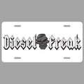 Diesel Freak White Blackout License Plate