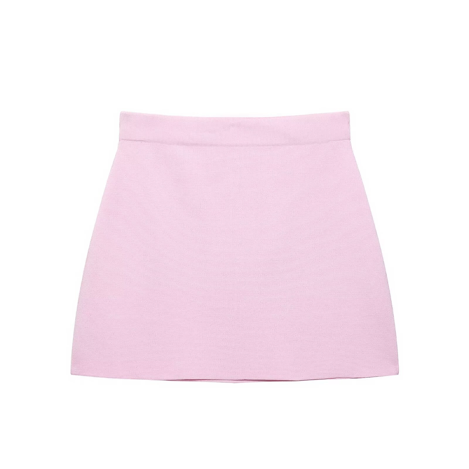 European and American style women's clothing new fashion short sleeved knitted top half skirt set