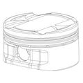 CP-Carrillo Automotive Piston, Each, Cyl: 1, Material ID: 4886 0DF8R