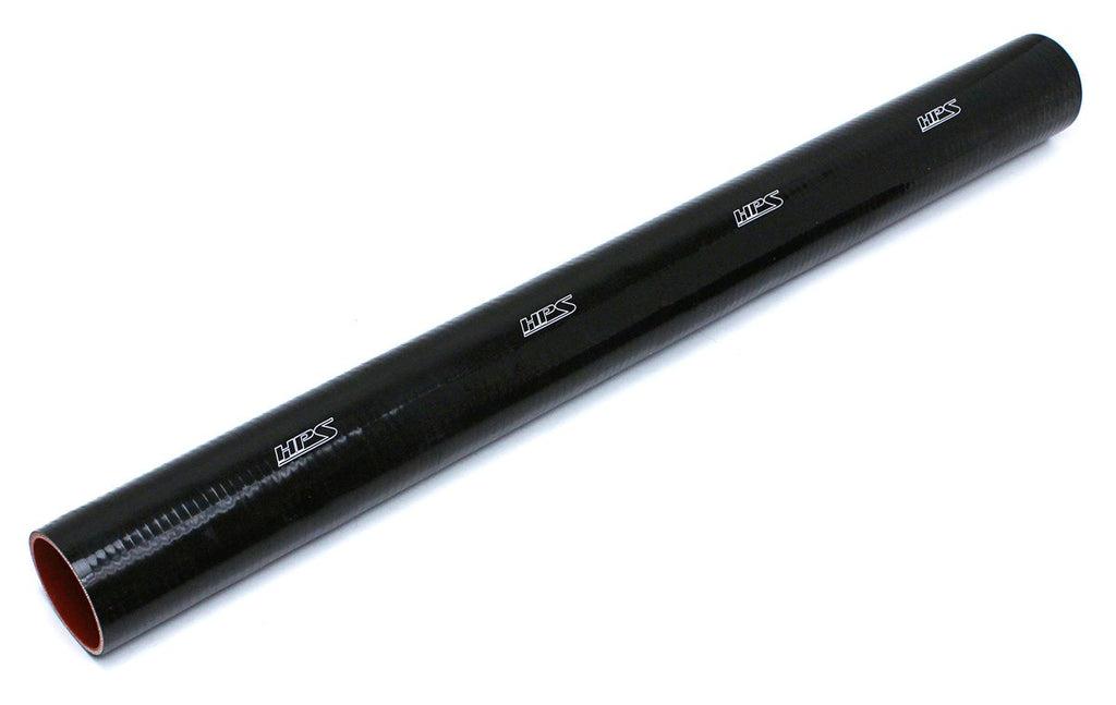 HPS 1/2" ID, 1 Foot Length, Silicone Straight Coupler Tube Hose, High Temp 4-ply Reinforced, Black, 13mm ID
