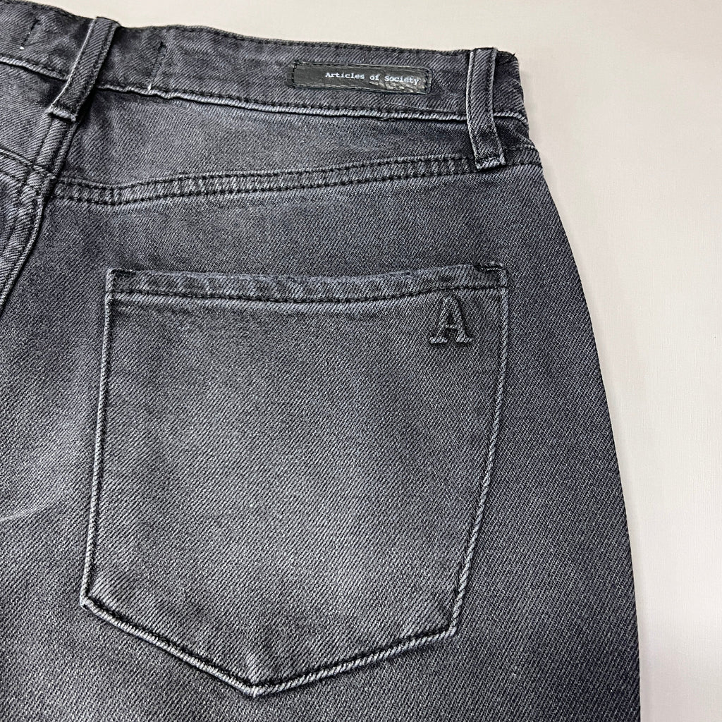 ARTICLES OF SOCIETY Kate Eleele Raw Hem Cropped Jeans Women's Sz 27 Black 4810TQB-720 (New)