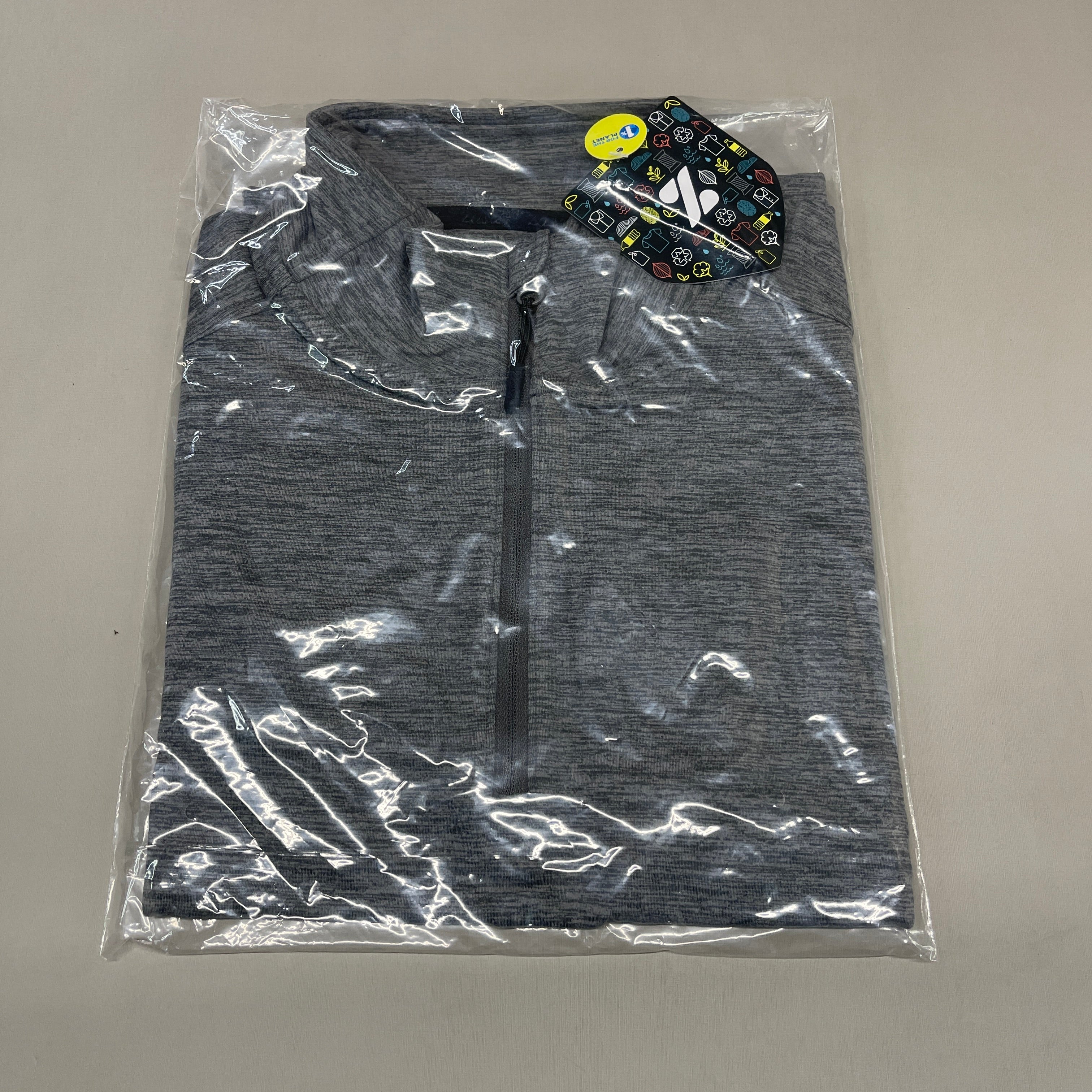 ZUSA Pull Over Shirt Long Sleeve Brisk Quarter Zip Women's Sz M Charcoal Heather (New)