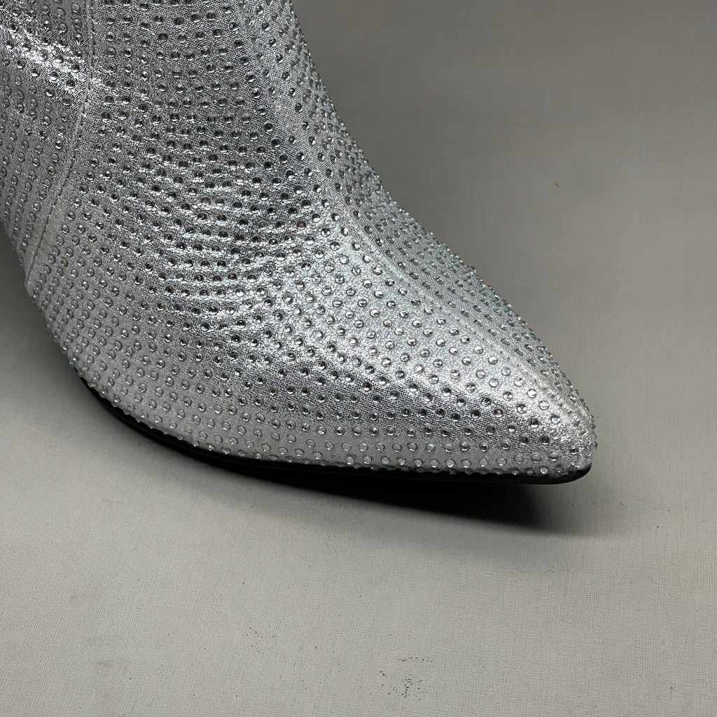 MIA Mackynzie Silver Stone Tall Heeled Boots Sz 11M Q100302