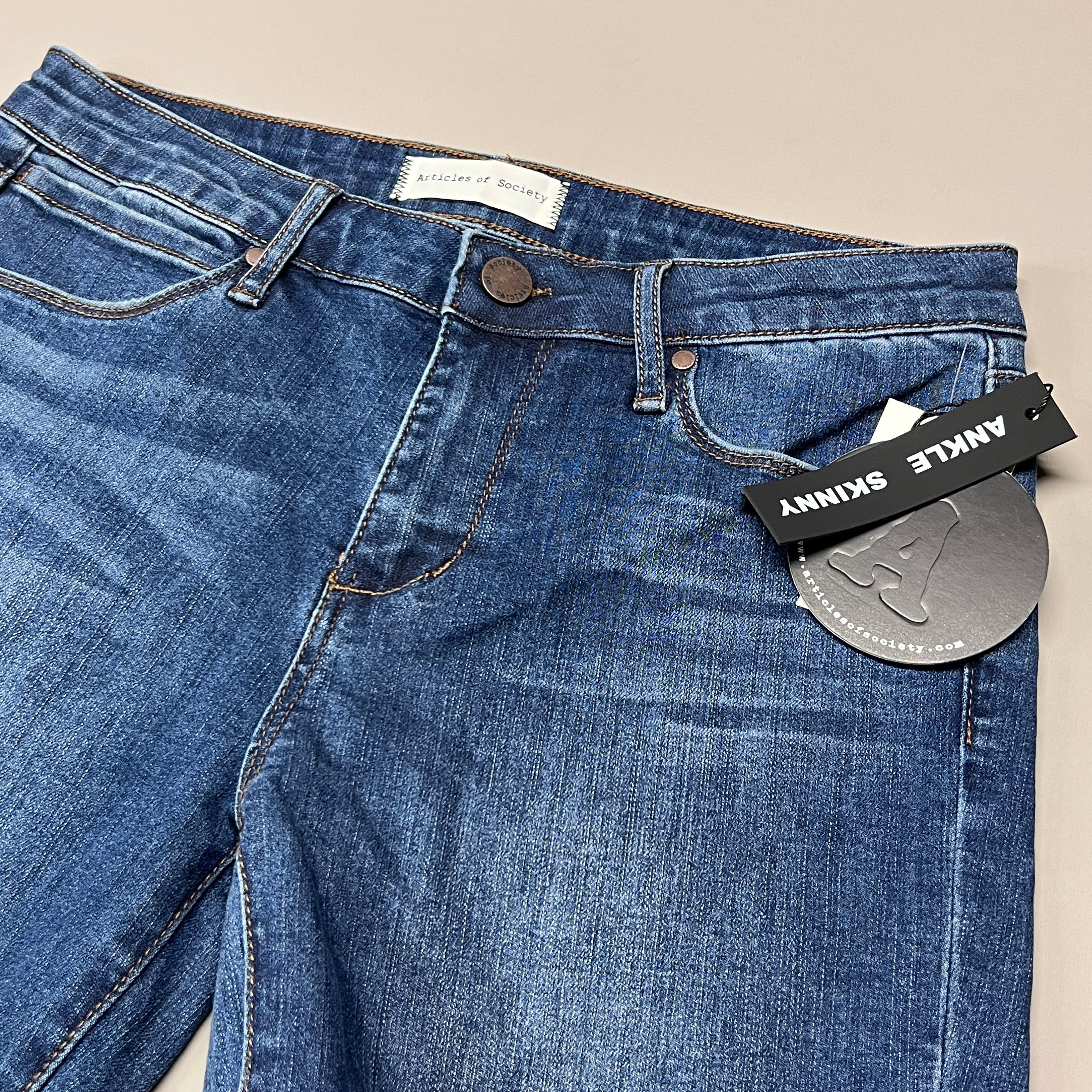 ARTICLES OF SOCIETY Hilo Ripped Denim Jeans Women's Sz 27 Blue 5350PLV-706 (New)