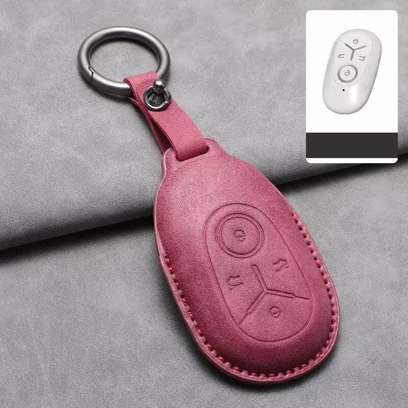 Suede Leather Key Holder for Geely EX2/E2
