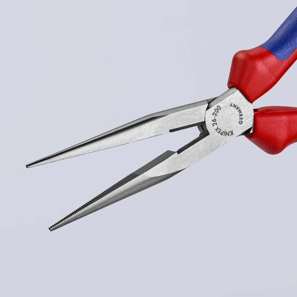 Knipex Long Nose Pliers With Side Cutter 8" 26 12 200