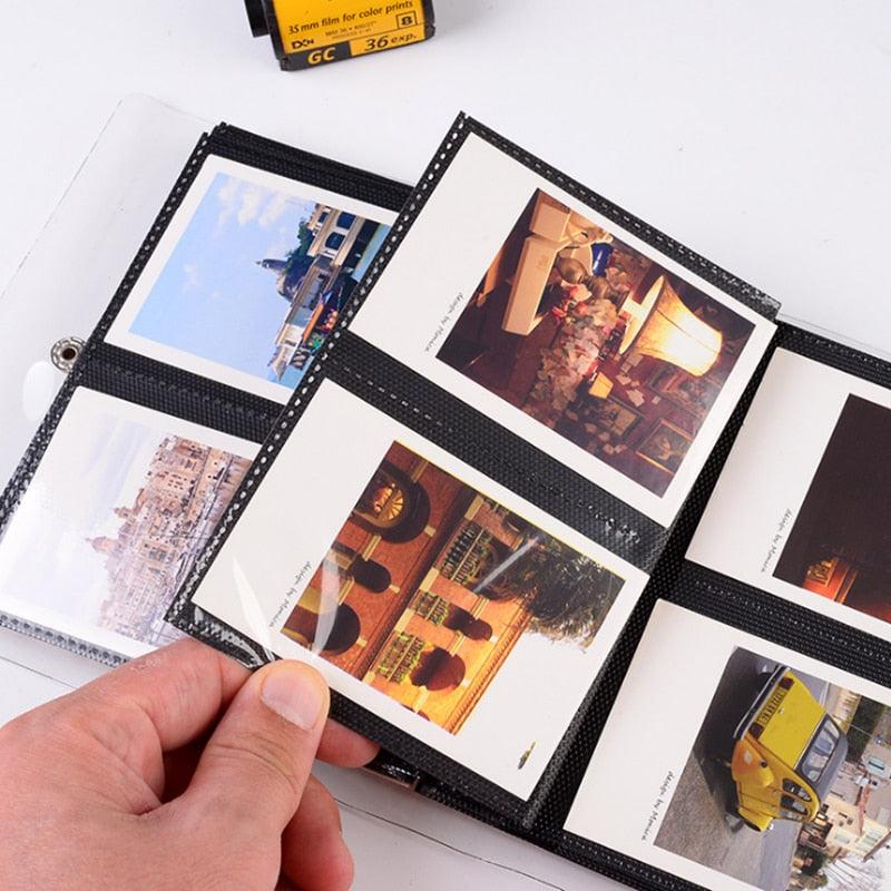 Light and Shadow Series Photo Album Ticket Storage Postcard 3 Inch memory 100 Pockets for Fujifilm Mini Film Paper Baby Family Scrapbook Albums DIY Memorable Gifts For Loved Ones