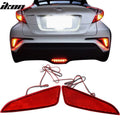 2018-2022 Toyota CHR Red Lens Rear Reflectors Lights Tail Lights