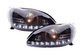 Mercedes Benz S-Class (220) Black LED Headlights with Daytime Running Lights (1998 - 2005)