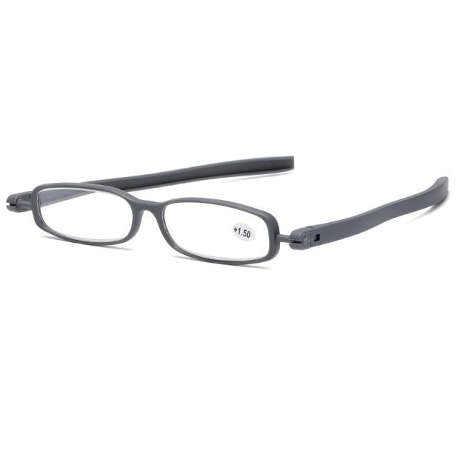 Mini Design Reading Glasses For Men Women Rotating Small Oval Presbyopia Eyewear Portable Unisex Reader Eyeglasses Mini Compact Slim Reading Glasses Lightweight Portable Readers