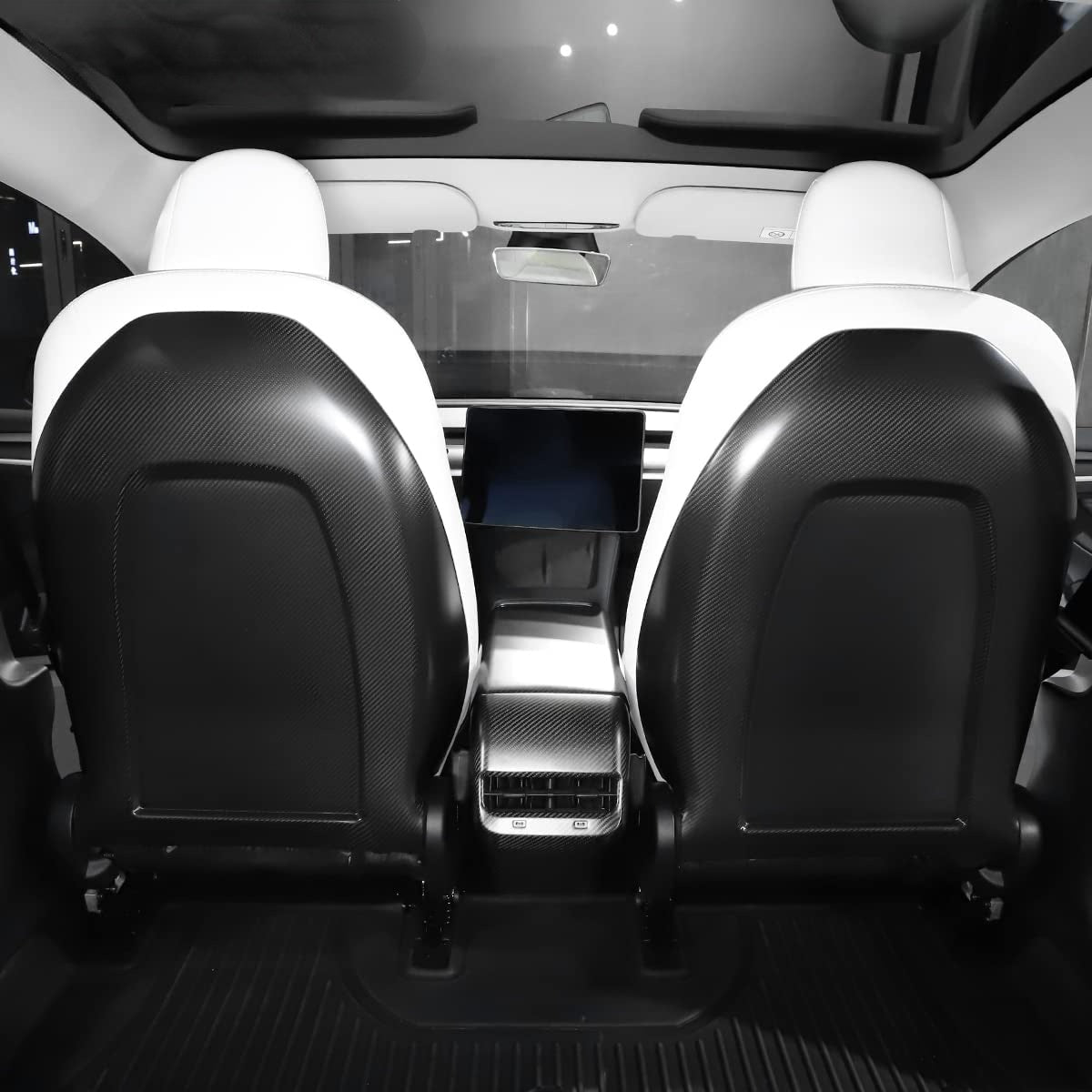 Full Back Seat Replacement for Model 3 / Y - Carbon Fiber Interior Mods