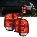 2014-2016 Toyota Tundra RC Red Lens Chrome Housing LED Tail lights 4PC