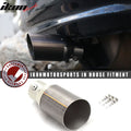 Add On Gunmetal Exhaust Slant Cut Muffler Tip 2.5in ID 3.5in OD
