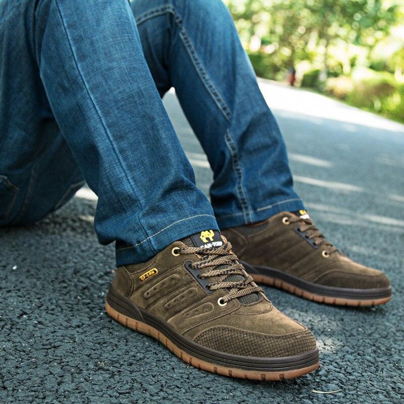 New Classics Style Mens Hiking Shoes Lace Up Men Sport Wear-Resistant Outdoor Jogging Camping Low Cut Hiking Work Boots Outdoor Mountaineering Sport Shoes