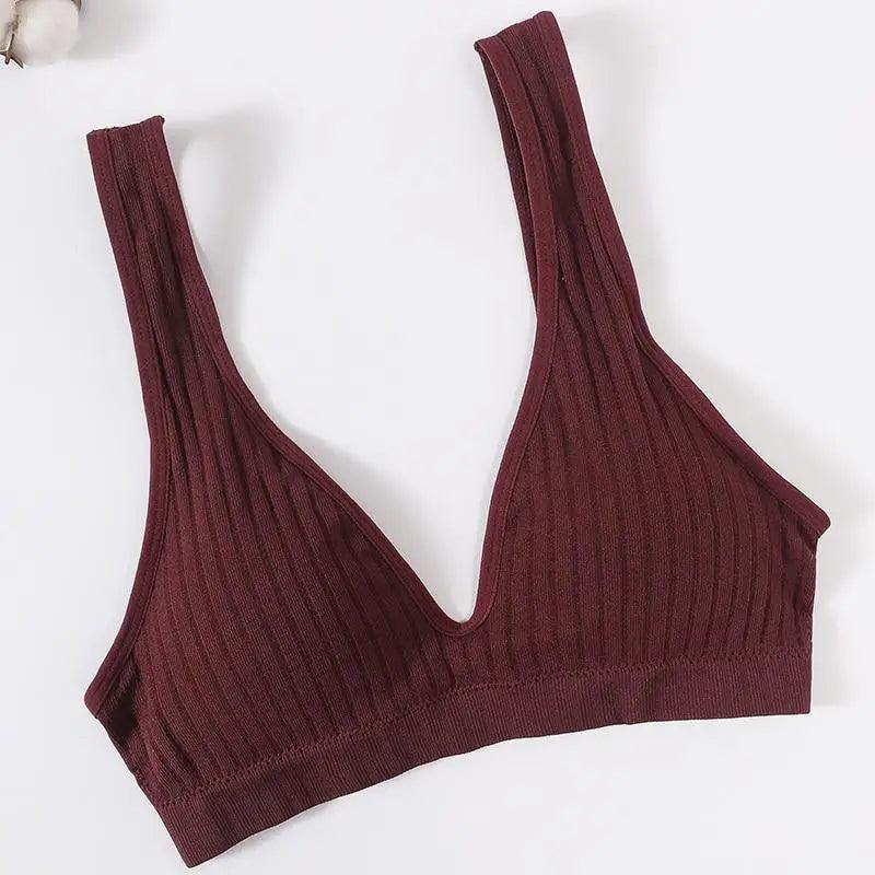 New Comfortable Seamless Sports Bras For Women And Girls Top Female Brassiere Deep V Sexy Women's Underwear Backless