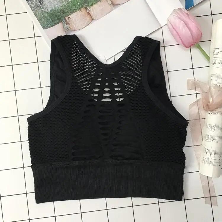 New Trendy Women's T-shirts Workout Sports Bra Yoga Vest Backless Solid Quick Dry Running Gym Sport bra Yoga Shirts