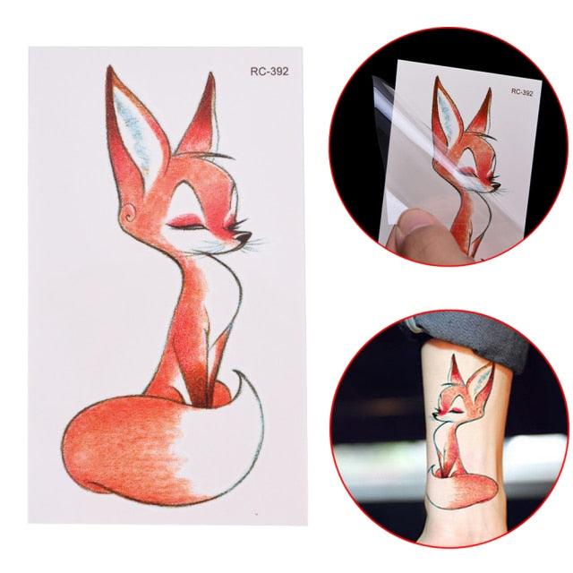 New Waterproof Temporary Wolf Sticker Tattoo Mens Modern Tattoo Realistic Design