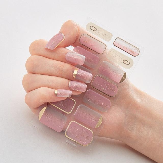 New Year Patterned Nail Decor Nail Polish Nail Art Stickers Full Beauty Sticker for Nails Nail Accessorie Christmas Nail Sticker 3D Nail Art Stickers Decal Slider Template Diy Nail Tool Decorations Nail Art Design Self Adhesive Luxury Designer Nail Sticke