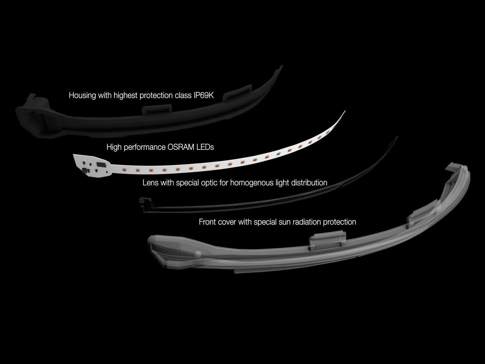 OSRAM LEDriving® dynamic LED mirror indicators VW Golf 6 Touran 1