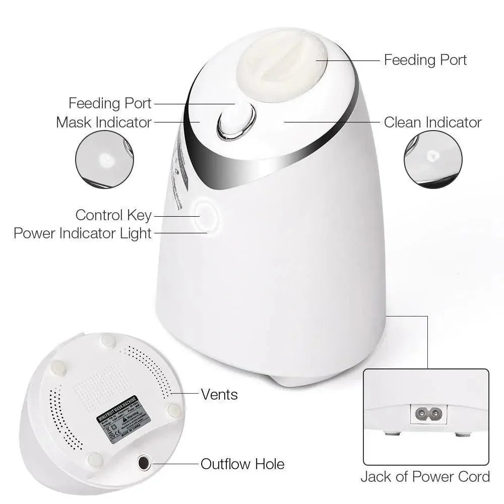 Premium Intelligent Facial Mask Maker for Collagen Fruit Vegetable Automatic Face Cream Making Facial Cream Maker Machine, Professional Facial Mask Machine Collagen Fruit Vegetable Automatic Facial Care Masks Maker Machine with Human Voice Reminder