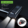 4000mAh Bicycle Front Light Set USB Rechargeable Smart Headlight With Horn 800 Lumen LED Bicycle Light Set USB Rechargeable Super Bright  Bike Headlight