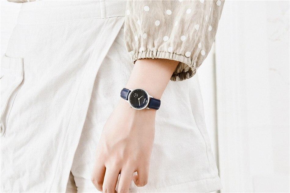 New Red Women Fashion Watch Quartz Luxury Leather Strap Analog Waterproof And Scratch Resistant Watches Excellent Gift For Women