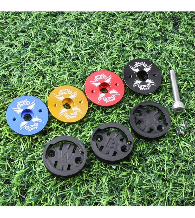 Bike Computer Mount Stem Top Cap Stopwatch Bracket Road Bicycle Speedometer Fixed Holder Base Universal Aluminum Riding Mobile Holder Connect Quickly System MTB Road Bicycle Handlebar